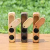 Natural Wooden Pipes Dry Herb Tobacco Storage Stash Case Rotating Spin Cover Handpipe Portable Filter Smoking Cigarette Holder Wood Handmade