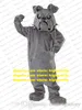 Grigio Bulldog Dog Pitbull Bull Dog Mascot Costume Adulto Personaggio dei cartoni animati Outfit BRAND IDENEITY Showtime Stage Puntelli zz7882