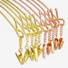 Metalen ondergoed beha rek duurzame mode kinderen kleding hangers haak lingerie shop display hanger met clips