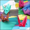 Schärpen 50 Blatt Lebendige Farben Einseitiges quadratisches Origami-Papierblatt für Kunst- und Handwerksprojekte 20 x 20 cm Drop Delivery Home Gard Dhqfl