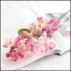 Fiori decorativi ghirlande giapponese fiore sakura vivido ciliegio fiorente pianta di tessuto finto feste di nozze soggiorno office shop deco dhhb5