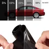 Pegatinas de ventana VLT 5-15-25-35-35-50% Fojas de automóviles negros Tinting Película autoadhesiva Auto Home Glass UV Protector