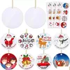 Party Favor Christmas Ornament Party Sublimation White Ceramic Squard Oval Shaped Decor With Gold String Xmas Tree Hanging Pendant D Dhvcu