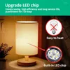 Lampes table lampe de nuit de chambre à coucher USB Bureau LED cylindrique nordique Décoration de maison moderne