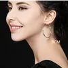 Hoop Huggie 925 Sterling Silver Earrings أقراط أقراط كبيرة للنساء حلقات الأذن المطلي بالبلاتين 2211083560742