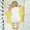 Dekens acryl baby gebreide deken grappig geboren mijlpaal swaddle wrap kinderen spelen mat slaapzakken buiten wandelwagenhoezen