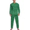 Vêtements de nuit pour hommes Pyjamas d'ananas de Noël Hiver Drôle Chambre tropicale Vêtements de nuit Homme 2 pièces Ensembles de pyjama cool à manches longues personnalisés