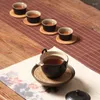 TABELA MATS 6PCS/LOTE CRIATIVO CONSUSTRAS DO LOBE PARA ACESSÓRIOS DE TEA KUNGFU