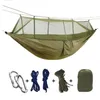 Hamacs 1-2 Personne En Plein Air Moustiquaire Parachute Hamac Camping Suspendu Lit De Couchage Balançoire Portable Double Chaise Hamac SY-22