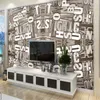 Wallpapers decoratief behang 3d Engelse letters tv achtergrond muur schilderen