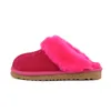 Mode australien designer päls tofflor kvinnor glider sandaler kvinnor vinter snöskor klassisk mini ankel svart kastanj rosa sandal sneakers varma tränare ingen låda