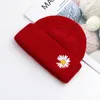 Küçük papatya yün şapka yeni Kore örgü kapak kadın sonbahar kış erkekleri açık soğuk şapka toptan