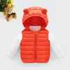 Weste Kinder Daunen Baumwolle Kapuzenweste Warm Winter ärmellos Kinder Kleinkind Mädchen Jungen Jacke Outwear Säugling Baby Herbst Kleidung 221109