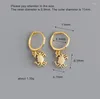 Boucles d'oreilles pendantes en argent sterling 925 Boucles d'oreilles Mode Mignon Crabe Zircon Shell Étoile Pendentif Court Goutte Rhinocéros Sauvage Femme Fille Oreille Jewelr