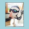 Hundebekleidung Großhandel Neuankömmling Hundehelme für Motorräder mit Sonnenbrille Cool Abs Fashion Pet Helm Mticolor Plastic Protect D Dhert