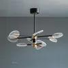 Lampadari Lampadari moderni a soffitto a LED in acrilico Design nordico Arte di lusso Soggiorno Racchetta Lampada a sospensione Arredamento camera da letto Apparecchi di illuminazione