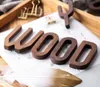 Walnut Wooden Letras