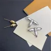 Luxury Designer Jewelry Stud Women Earring Letter earrings copper gold plated Elegant Wing Charm earrings fashion new style272k