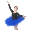 Bühnenverschleiß Jupe Tutu de Ballet Professionnelle Kostüm Klassiker Purg Adulte Robe Danse 7 CoUleurs 6 Couches Design en fafr dur vestido