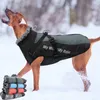 Odzież dla psa duża kurtka futra kołnierz zimowe ubrania do zwierzaka wodoodpornego dużego płaszcza z wyjmowaną uprzążą francuski buldog motek 221109