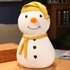 30cm 45cmかわいい雪だるまを豪華なおもちゃホワイトスノーマン人形の女の子の女の子のスリーピング枕を保持しているクリスマスギフト装飾