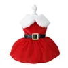 Vestido de vestuário de vestuário para cães roupas de natal vestido clássico de inverno, atmosfera de roupas para filhotes