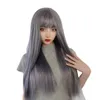 Hair Lace Wigs Tiktok Comics Liu Wig Wig Feminino Lisa de Cabelo Lisa A configuração de cabeça de fibra química de fibra química