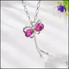 Подвесные ожерелья бабочка ожерелье Классическое кристаллы биджовины новые модные ювелирные украшения