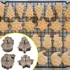 Stampi da forno 4 pezzi / set Biscotti di Natale Babbo Natale Stampo per biscotti 3D Strumenti per decorare pasticceria in plastica