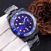 Montres de luxe pour hommes 40mm montre mécanique automatique en acier inoxydable bleu noir céramique saphir montres-bracelets super lumineuse montre de luxe 2813 montre de mouvement