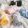 Cobertores nascidos em cor pura tricô arremesso de cobertor Decorativa roupa macia com carpete crianças xale swaddle acessórios infantis