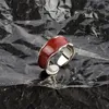 Burning Sand Emamel Drop Ring Glaze Harts White Black Copper Women's Personalized Simple Design öppna justerbara ringar