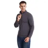 T-shirts pour hommes T-shirt col en V à manches longues basique couleur unie mode décontracté jogging haut de sport 3XL 12 couleurs au choix