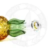 7,8 inch olieligingen ananas ananas bong lineah diffuse per met diamantbasis glazen pijpen 14,4 mm jonit maat rookwaterpijp tabak koele bongs dab rig recyler geel geel geel geel