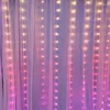 Strings Music Bluetooth App Programmable 3 2,4m Luzes de cortina LED RGB String USB Indoor Room Decoração Jardim à prova d'água
