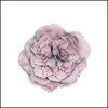 Decoratieve bloemen kransen 10 cm simatie poney mticolor kunstmatige pioenroefthoofd voor bruiloftsfeestdecoratie diy decoratief w dhsun