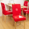 Capas de cadeira Capa de jantar de Natal Papai Noel Elastic Stretch Office Slipcover para banquete El Home Decor