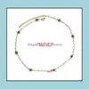 Chokers Gold Evil Blue Eye Choker Lucky Turkish Pearl Eyes Necklace For Women Girls Jewelry Party Gift Wholesale Drop Delivery Neckl Dhoek