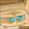 Hanger Kettingen Dragonfly Casual Hanger Ketting voor Vrouwen Ins Sieraden Drop Levering Kettingen Hangers Dhp7f