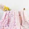 Battaniyeler Happyflute Bambu Pamuk Muslin Bebek Kunkuklu 2 PCS/Born Wrap Wat Havlu Bebek Uyku Kapağı için Battaniye