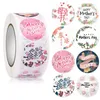 Emballage cadeau C9GA 500pcs étiquettes de fête des mères heureuses autocollants sceaux floraux autocollant cadeaux de la mère merci pour la carte d'enveloppe