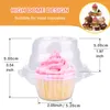 Ustensiles de cuisson 50 pcs Transparent Empilable Unique Cupcake Conteneur Compartiment Transporteur Ménage Outil De Cuisson