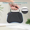 Hard Shell Waterproof Case for PS5 Gamepad 6 in 1 Accessory Storage Pouch 4 Thumbstick Cover Controllers