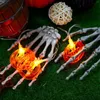 Sznurki 3M Outdoor Halloween Decorations Lights 20 LED Pumpkin String Light Bateria Operowana wakacje do wystroju w pomieszczeniach