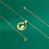 Party Favor designer light luxury fashion new Chinese national style looking at the moon rabbit necklace female senior sense of matching imitation pendant