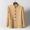 Swetry męskie jesień 2023 wiosna przyloty męski kardigan moda chiński jednorzędowy Casual klasyczny sweter z dzianiny płaszcze