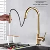 Kitchen Faucets Pull Out 360 Rotation Mixer Tap Single Lever Sink Cold Water 221109