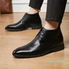 Martin Boots Buty Buty niskie buty Pu skórzana kostka Solidna moda prosta koronkowa europejska biznes swobodna