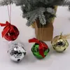 Juldekorationer 1 bit Bells Bell Creative Pendant Red White Iron Tree Decoration 6.3 cm Navidad #7