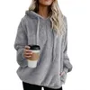 Sweats à capuche pour femmes Sweatshirts 60% automne hiver à manches longues en peluche chemise à capuche chaud sweat-shirt grande taille solide Zip Puff sweat à capuche Sweatshi 221109